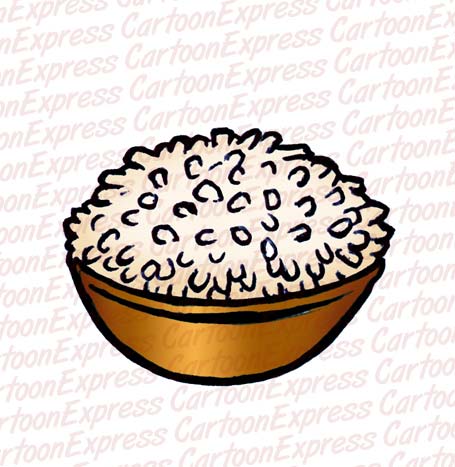 Cartoon on Cartoon Vector Illustration Of A Bowl Of Rice