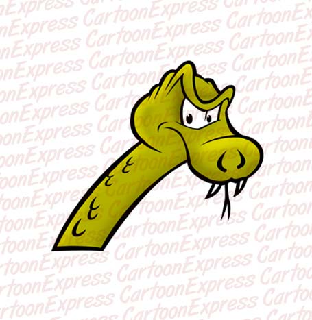 vector cartoon illustration of a snake