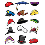 cartoon vector illustration pilot hat