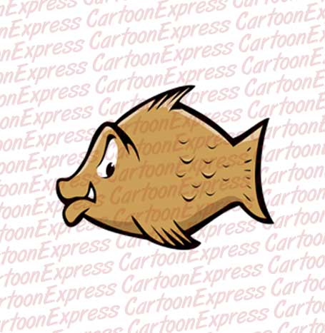 vector cartoon illustration of a pirahnna