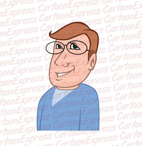 vector cartoon illustration of a male teacher